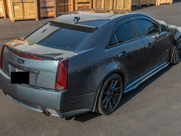 2009-15 CADILLAC CTS-V V2 SEDAN | CARBON FIBER REAR TRUNK DECKLID APPLIQUÉ INSERT-FOR MODELS EQUIPPED WITH SINGLE LENS CAMERA